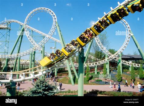 The ´magic Mountain´ Roller Coaster In Gardaland Garda Lake Peschiera