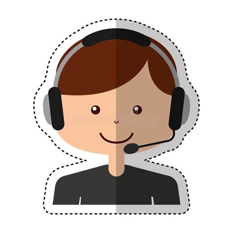 Call Center Agent Operator Avatar Stock Vector Illustration Of