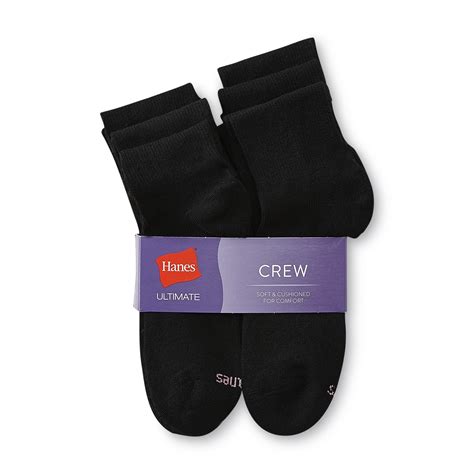 Hanes Womens 6 Pairs Ultimate Crew Socks