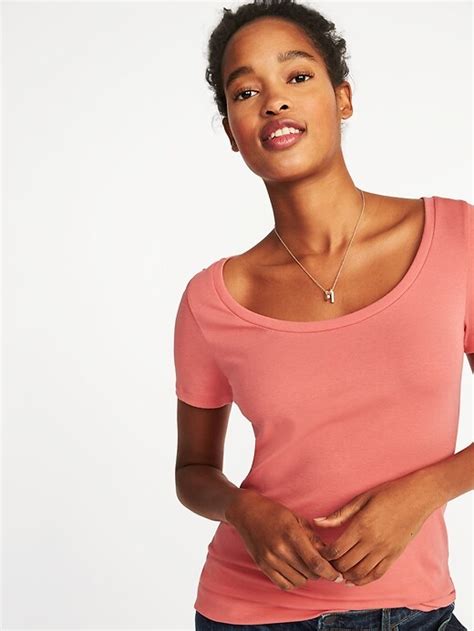 Slim Fit Scoop Neck Tee For Women Old Navy