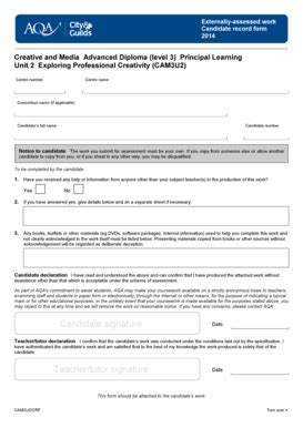 Fillable Online Store Aqa Org Level Principal Learning Candidate