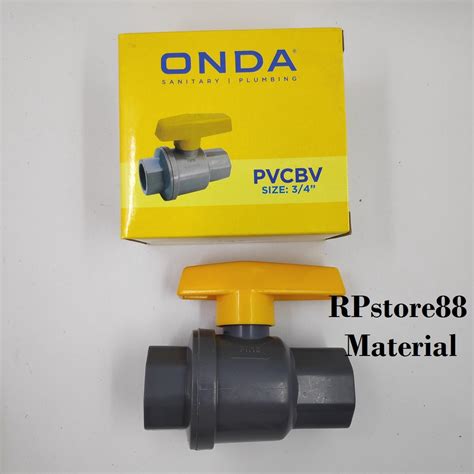 Jual BALL VALVE PVC 3 4 ONDA BV PVC STOP KRAN PLASTIK POLOS 3 4