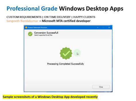 Powerful Windows Desktop App Upwork