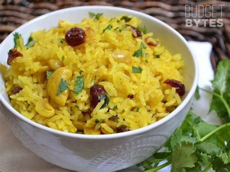 Indian Rice With Raisins And Cashews