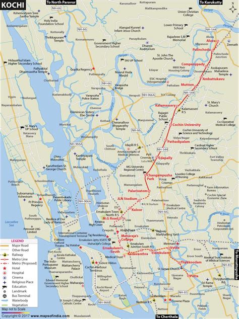 Map of Kochi City, India