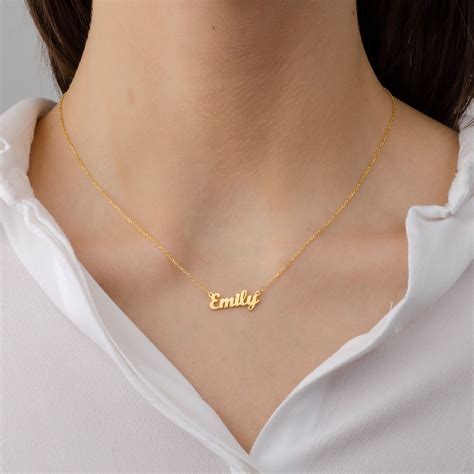 14k gold name necklace Name necklace Gold name necklace | Etsy