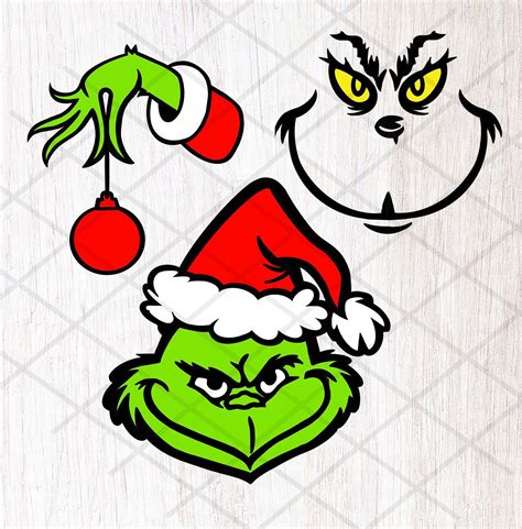 Grinch Png Bundle Grinch Clipart Grinch Face Christmas Etsy Etsy