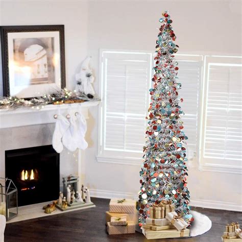Ingzy 5FT Collapsible Christmas Tree PopUp Artificial Christmas Tree ...