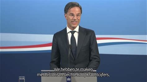 Het Inleidend Statement Van Premier Rutte Na De Ministerraad Van 19