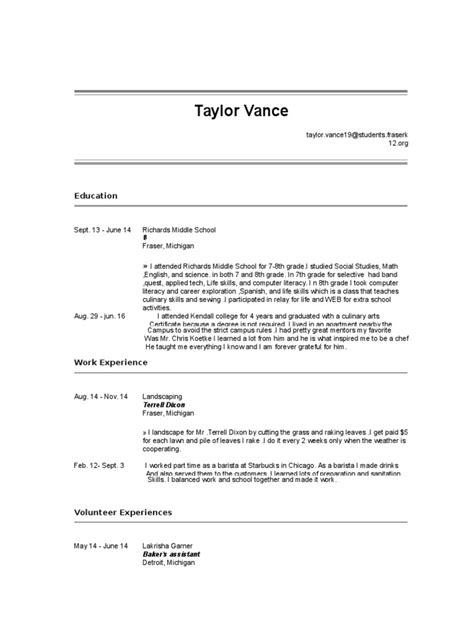 Mock Resume Pdf