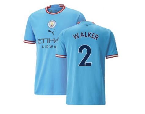 2022-23 Manchester City WALKER 2 Home Blue Replica Jersey