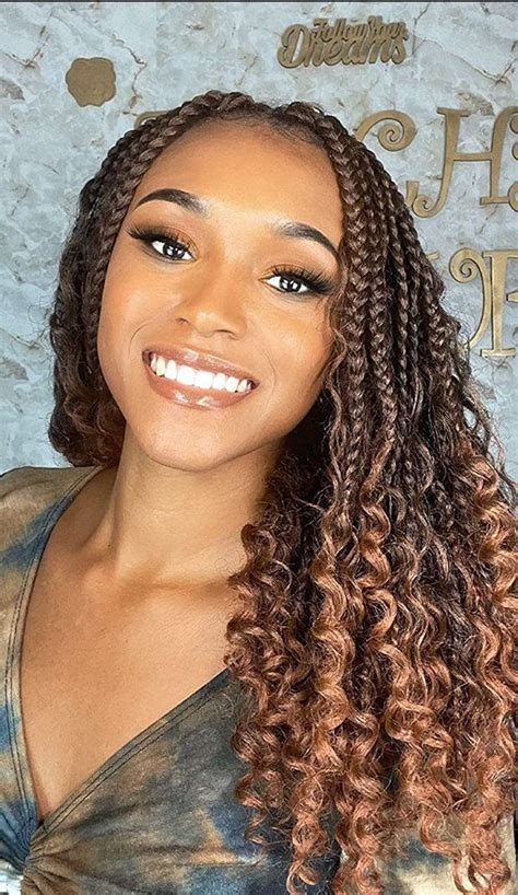 Ciara T30 Goddess Box Braids Crochet With Curly Ends Hair Extension Crochet Hair Extensions