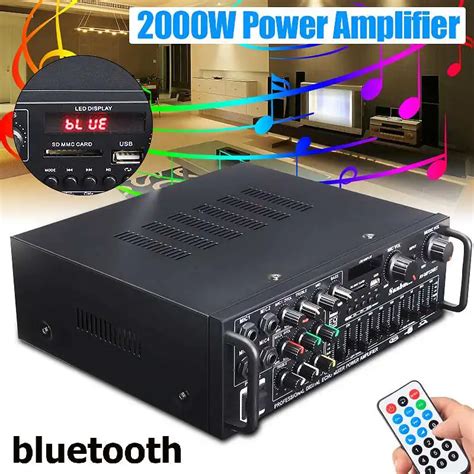 Sunbuck W Bluetooth Channel Audio Hifi Amplifier Stereo Bt