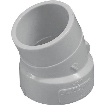 Genova Canplas Street Pipe Elbow In Spigot X Hub Deg Angle