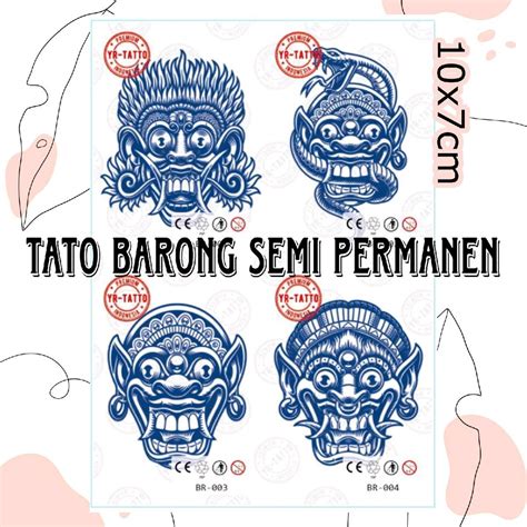 Jual Tato Barong Semi Permanen Temporer Shopee Indonesia