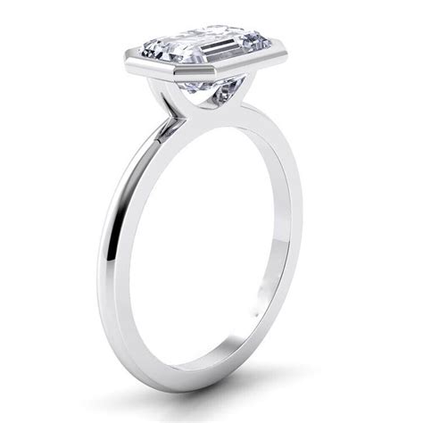 Bague de mariage en diamant taille émeraude 1 20 ct IGI GIA Lab créée