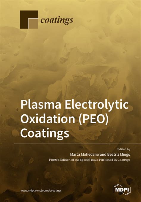 Plasma Electrolytic Oxidation Peo Coatings Mdpi Books