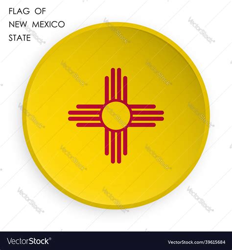 American state of new mexico flag icon in modern Vector Image