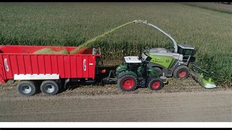 Maishäckseln 2023 LU B Braunger mit Claas Jaguar 980 und 12 Reiher