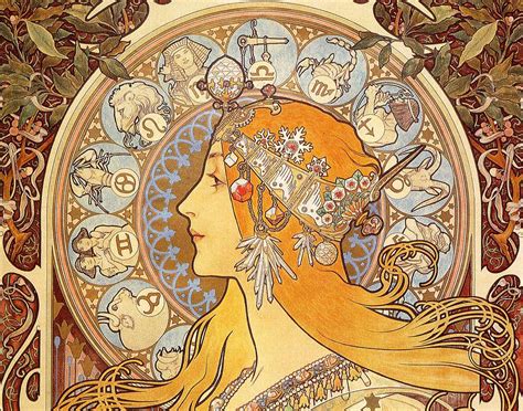 Alfons Mucha Zodiac Detail R Artporn