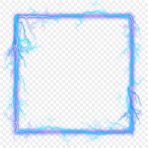 Dazzle Light Hd Transparent Square Dazzling Blue Transparent Lightning