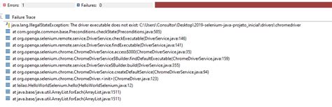 Erro Ao Rodar O Projeto Pela Primeira Vez Selenium Testes