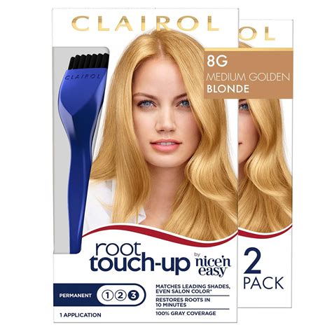 Amazon Clairol Root Touch Up By Nice N Easy Permanent Hair Dye 8G Medium Golden Blonde