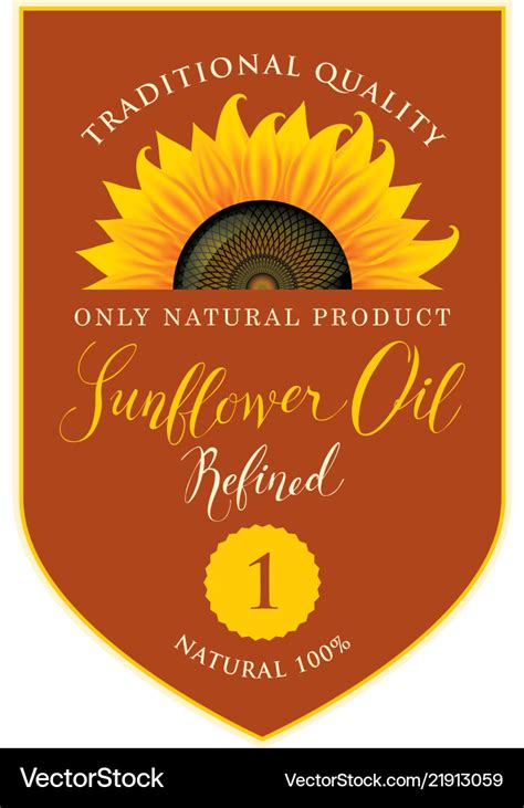 Sunflower Oil Label