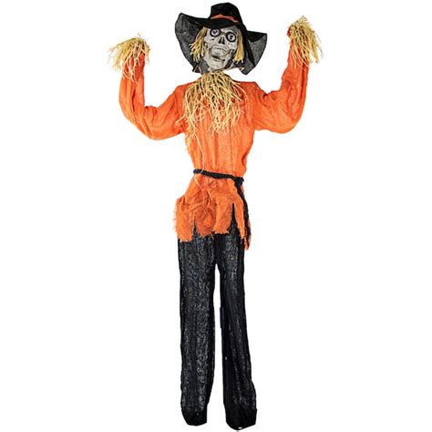 Haunted Hill Farm 5 Ft Freestanding Moaning Lighted Scarecrow