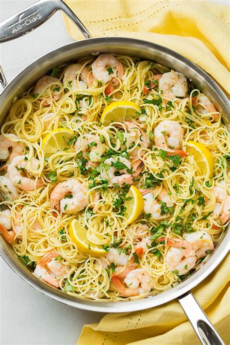 Lemon-Parmesan Angel Hair Pasta with Shrimp - Cooking Classy