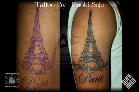 Eiffel Tower Paris Tattoo By Enoki Soju By Enokisoju Deviantart On