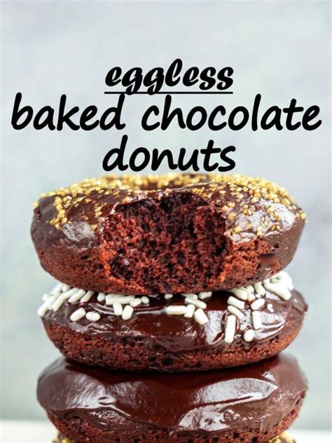 Eggless Chocolate Donuts Baked Chocolate Donuts Recipe Chocolate