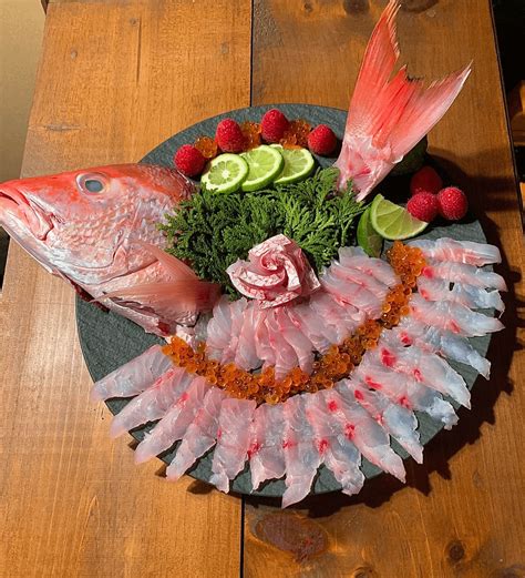 Red Snapper Sashimi Plate I Made For Dinner Do You Like It Rsushi