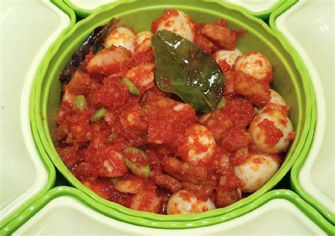 Resep Balado Telur Puyuh Pete Tempe Udang Oleh Novita Andrian Cookpad