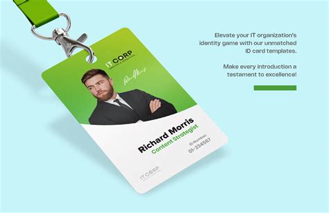 It Content Management Systems Cms Consulting Id Card Template In