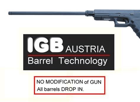 Gen 3 And 4 Glock 16 Long Barrel Igb Austria Match Grade Polygonal 16