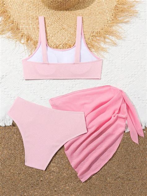 Conjunto De Mai Bikini De Praia De Ver O Para Meninas Pr Adolescentes