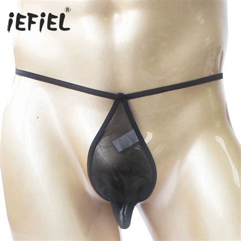Iefiel Summer Jockstrap Sexy Mens Sexy Pouch G String T Back Thong Bikini Underwear Exotic