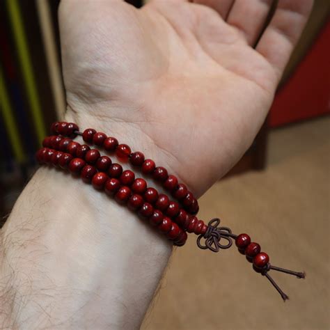 Red Buddhist Mala Beads From Shaolin Temple China Enso Martial Arts