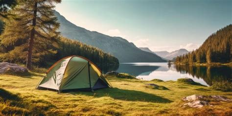 Premium Photo Tent Outdoor Camp Generative Ai