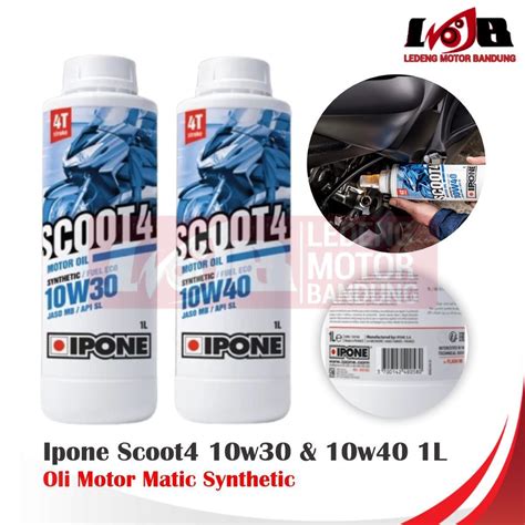 Jual Ipone Scoot 4 Synthetic Fuel Eco Motor Oil Scooter Matic Oli 1L