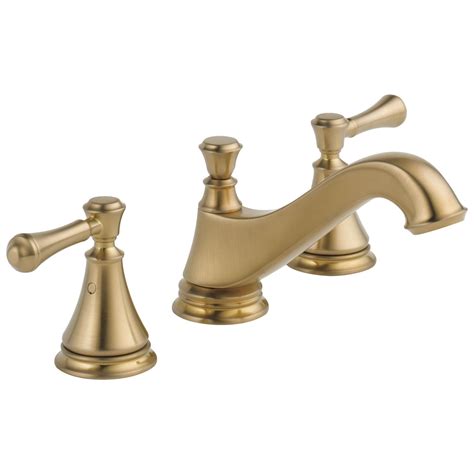 Delta Cassidy Collection Champagne Bronze Traditional Low Spout Widespread Bathroom Sink Faucet