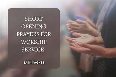 Short Opening Prayers For Worship Service With Images