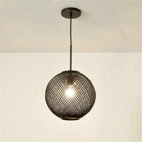 Wicker Globe Pendant West Elm