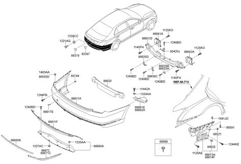 moulding rear bumperlh hyundai yoshiparts