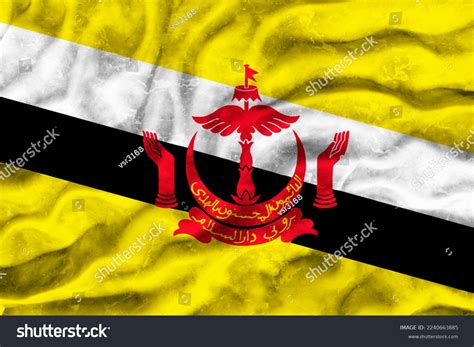 National Flag Brunei Background Flag Brunei Stock Illustration