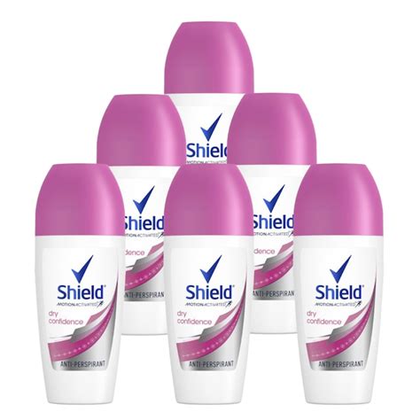 Shield 6x 50ml Ladies Antiperspirant Roll Ons Onedayonly