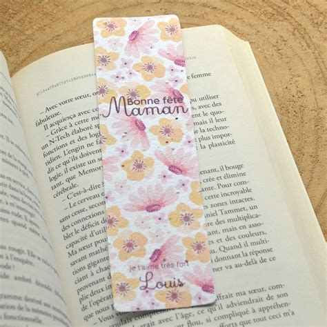 Marque Page Planter Personnalis Bonne F Te Maman Carte Pousser