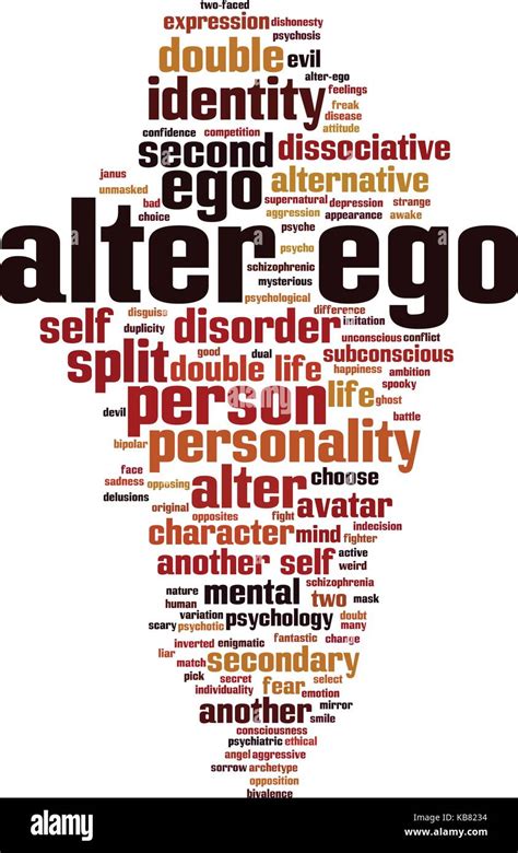 Alter Ego Word Cloud Concept Vector Illustration Stock Vector Image