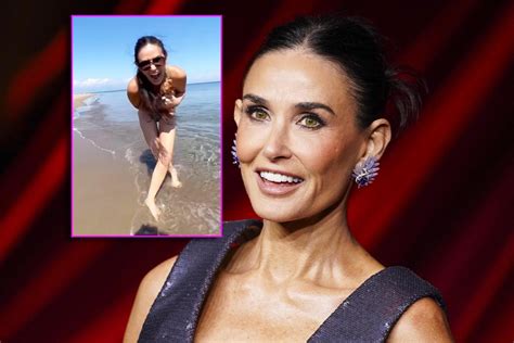 letnia Demi Moore obchodzi urodziny pieska Z tej okazji wskoczyła w bikini i pokazała się